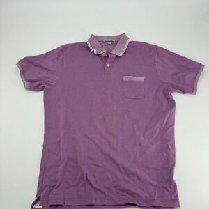 Peter Millar Men's Purple Short Sleeve Polo‎ Shirt with Pocket